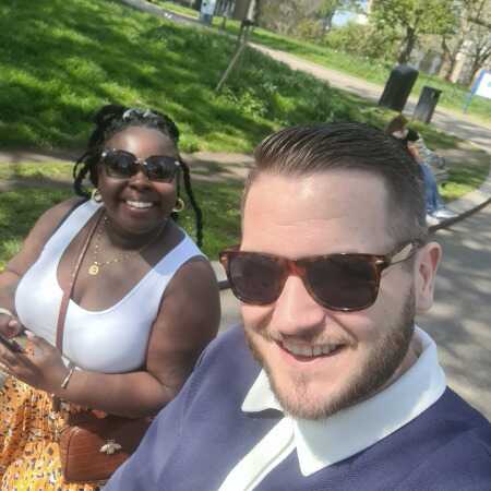 Couple looking profile photo